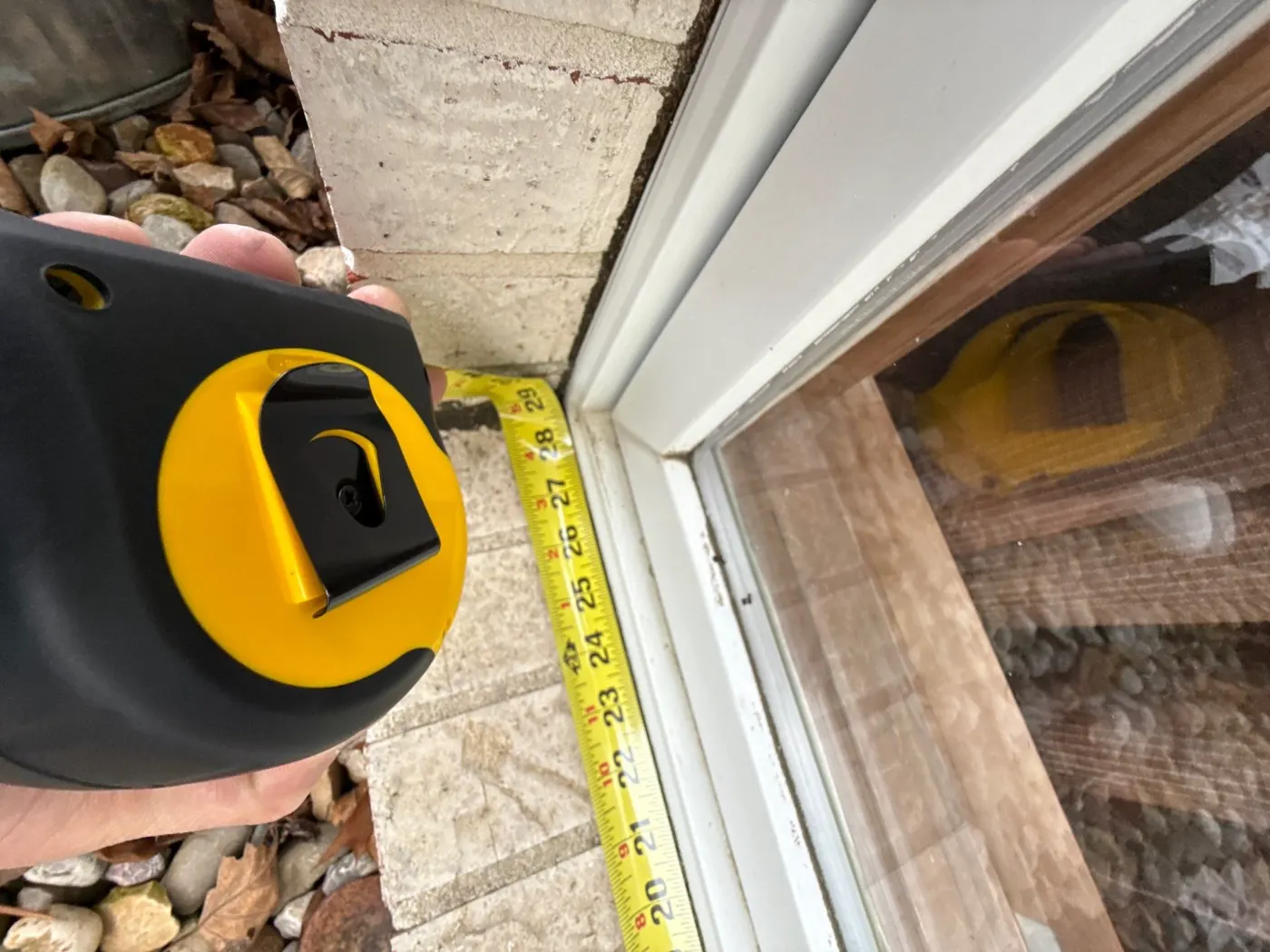Frame and seal detail on a Spring Mill window job